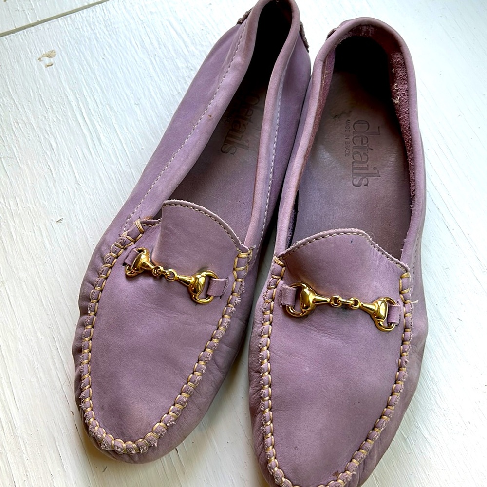 Classic Suede Leather Loafer Mauve sz10 Rubber Bottom - Barely Worn